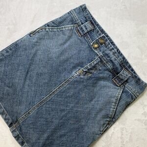 Womens Gap Jeans Stretch Straight Five Pocket Blue Denim Mini Skirt Size 1